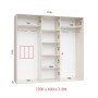 Шкаф купе 220х60х210 см Стандарт