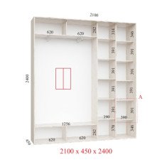 Шафа купе 230х45х240 см Стандарт
