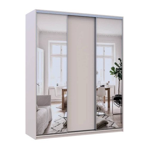 Шкаф купе 180х60х225 см 1ДСП/2 Зеркала